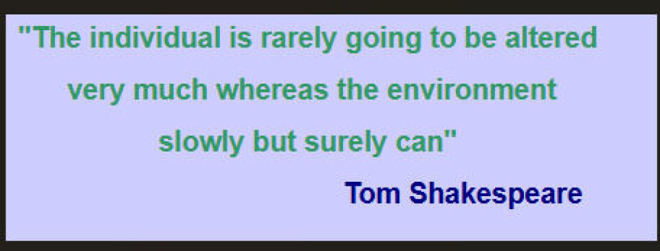 Sitat Tom Shakespeare